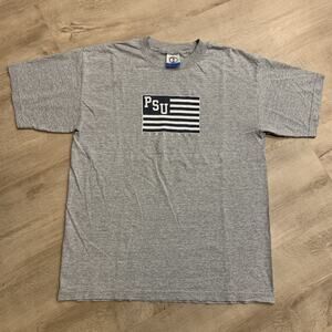 Vintage 90s Y2K Penn State University Nittany Lions American Flag T-Shirt Mens L